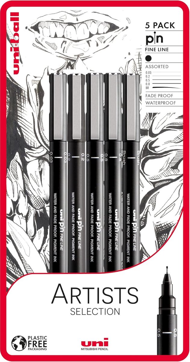 Thijox - Zwarte Fineliners 0.4mm - Water- en Vervagingsbestendige Schrijfpennen voor Architecten, Scrapbooking, Kunst en Technisch Tekenen - 12 Stuks