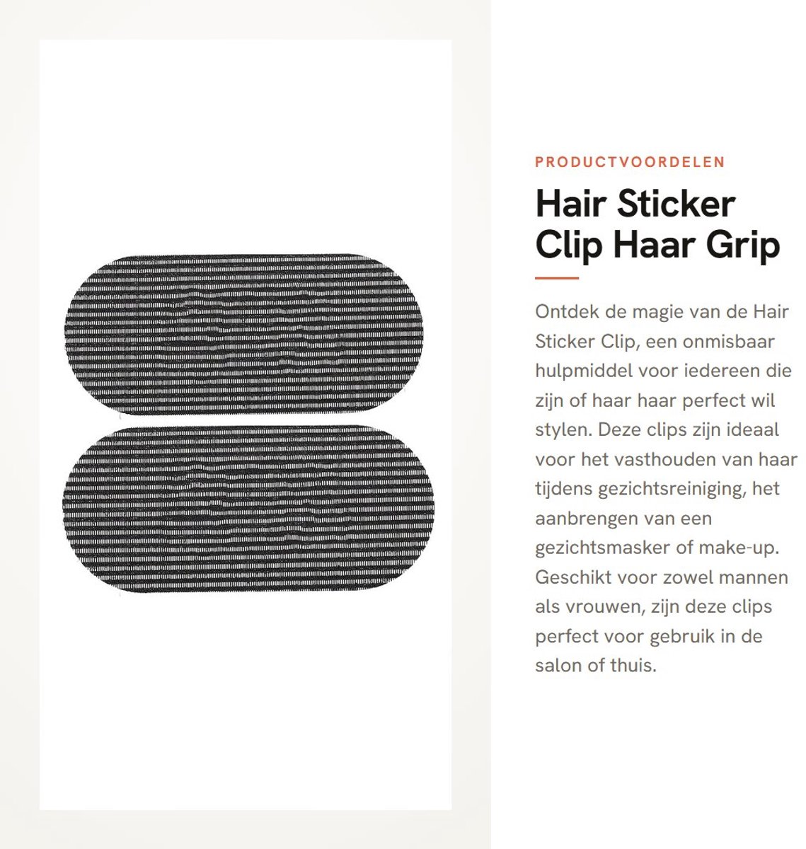 Dailygoods- Haarstickerclip 2 Stuks - Haargreep - Haarstyling - Bang - Tape - Haarclip