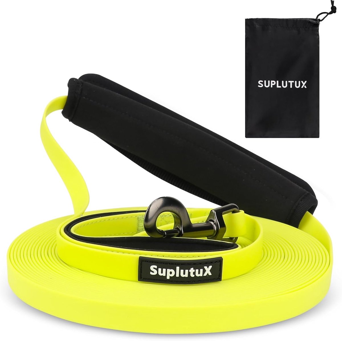 Thijox - Looplijn 20 m voor honden, sleeplijn met gripkussen, waterdichte trainingslijn voor grote en kleine honden, robuuste hondenriem voor buitenac
