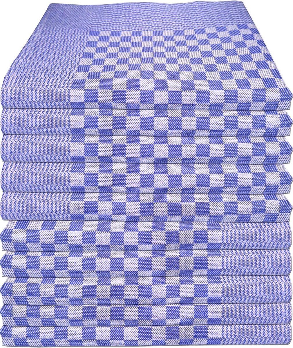 Thijox - Theedoeken 100% Katoen Keukenhanddoeken Rood-Wit Geruit 10 Stuks 50x70 cm Voor Keuken, Afdrogen, Vochtabsorberend, Duurzaam en Hoge Kwaliteit