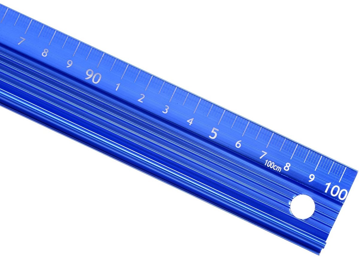 Dailygoods- Metalen Liniaal 100cm - Aluminiumlegering - Antislipstrip - Schokbestendig - Nauwkeurige Meting - Verhoogde Grip - Duurzaam en Corrosiebestendig - Snijliniaal