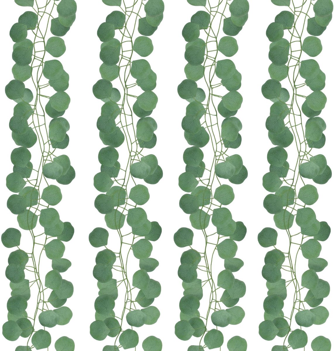 Eucalyptus Decoratie, 12 stuks, eucalyptus, tafeldecoratie, slinger, 12 meter, klimopslinger, slinger voor esthetische decoratie, thuis, tuin, muur, bruiloft, feest (groen)