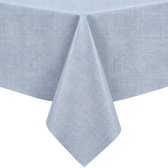 Protecttable - Tafelzeil Linnenlook Denim Light Blue 140x300cm - Tafelkleed Afwasbaar - Kunststof