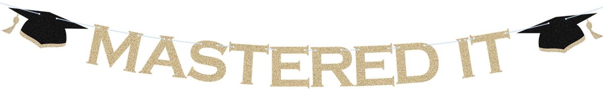 geïnstalleerde afstudeer banner, afstuderen decoraties, afstuderen feestversieringen, glitter papier partij banner