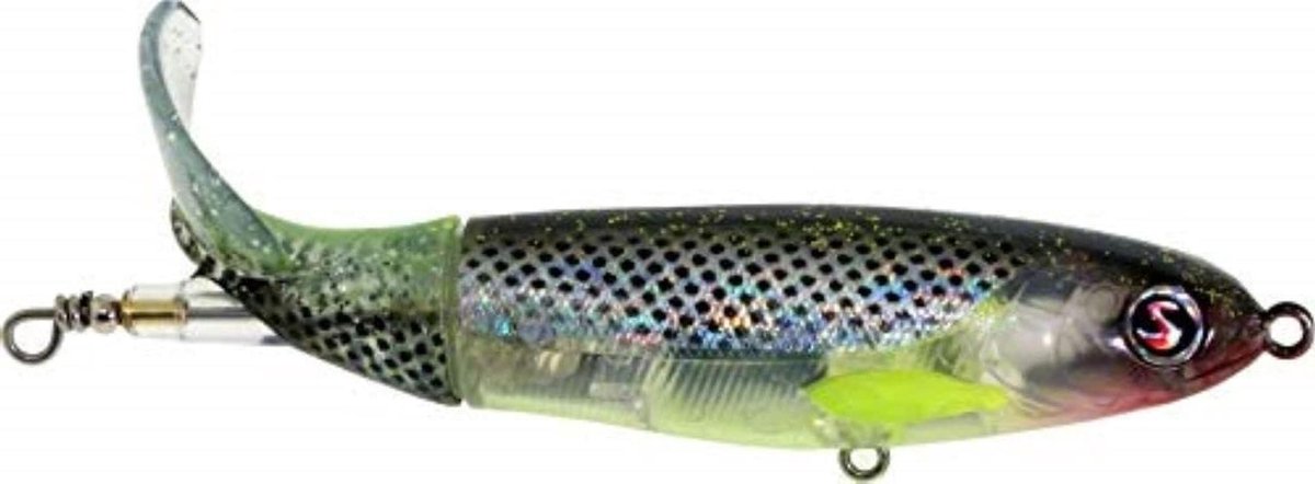 Whopper Plopper - Oppervlakte kunstaas - Vissen Lokaas - Geen Rammelen - 110 mm - Donkergroen