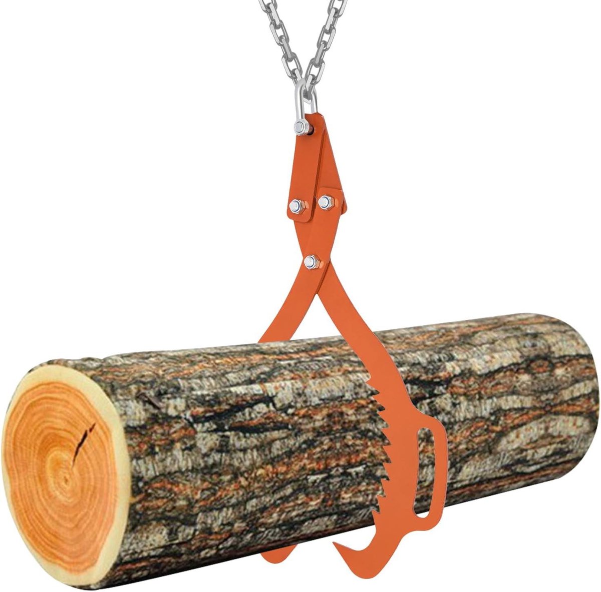 Boomstam Tang - Hout Grijper Heftang - Hout Verplaatsen - Zelfsluitend Mechanisme - 0-63 cm Opening - Oranje