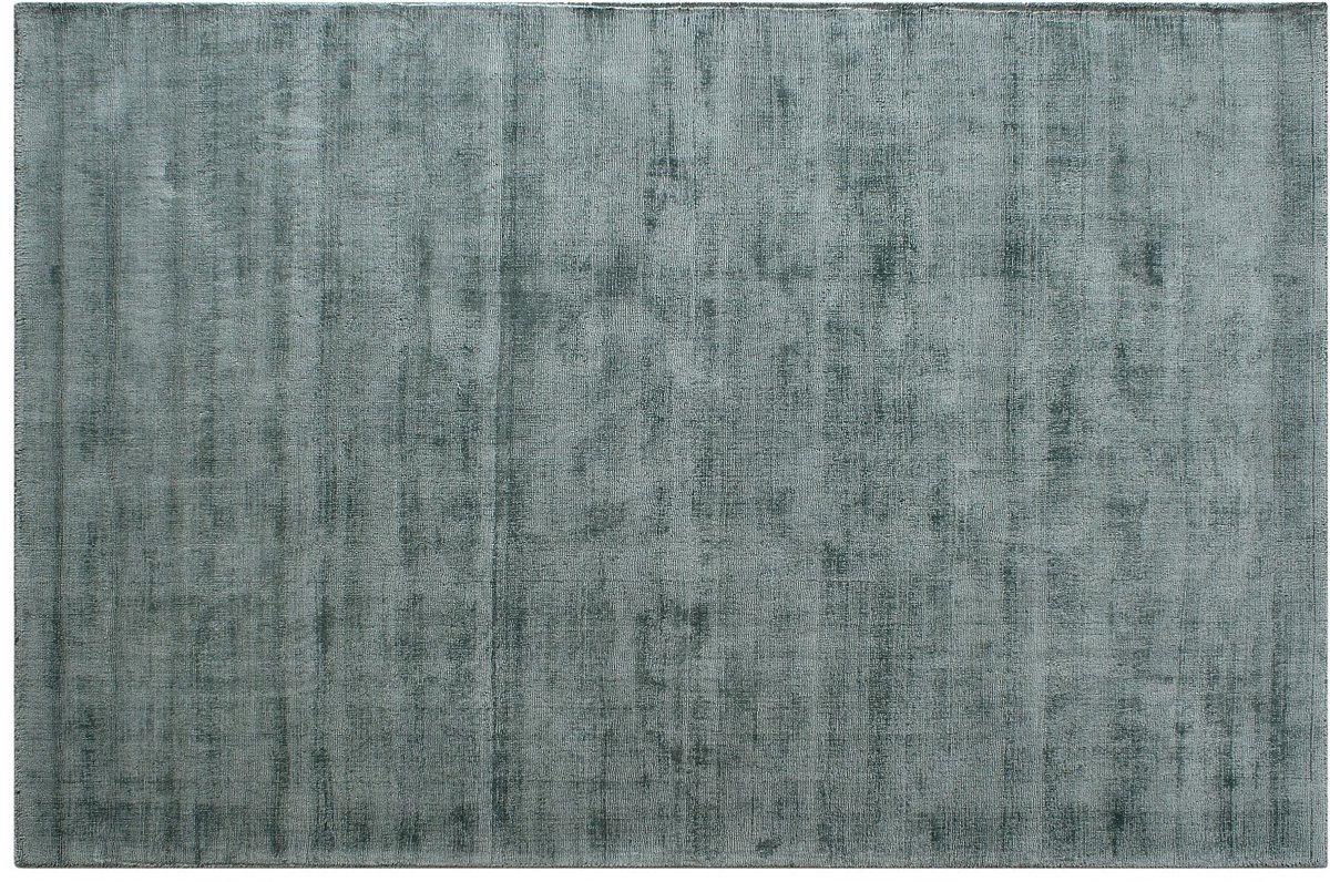 Vente-unique Handgeweven vloerkleed - 160 x 230 cm - Blauwgrijs - 1800g/m² - MOLINI