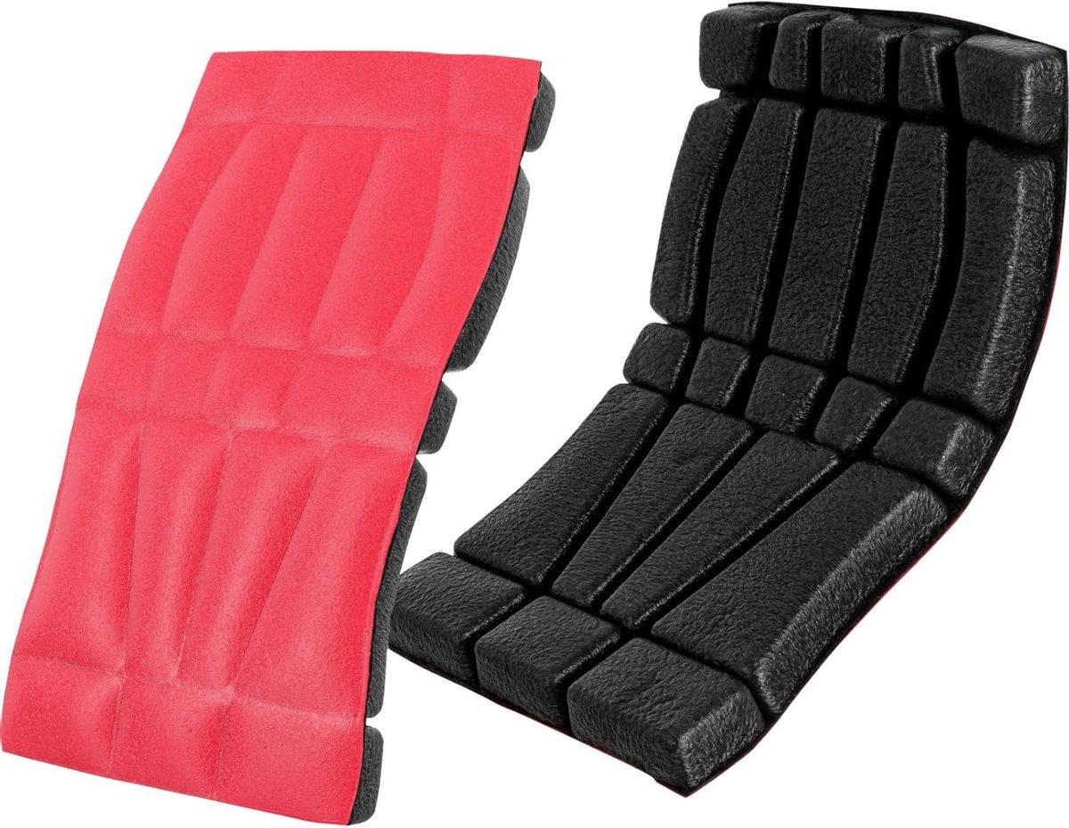 Kniebeschermers - Werkkousen Beschermers - Bescherming Werk - Ergonomisch Ontwerp - 250 x 150 mm - Zwart Rood Grijs