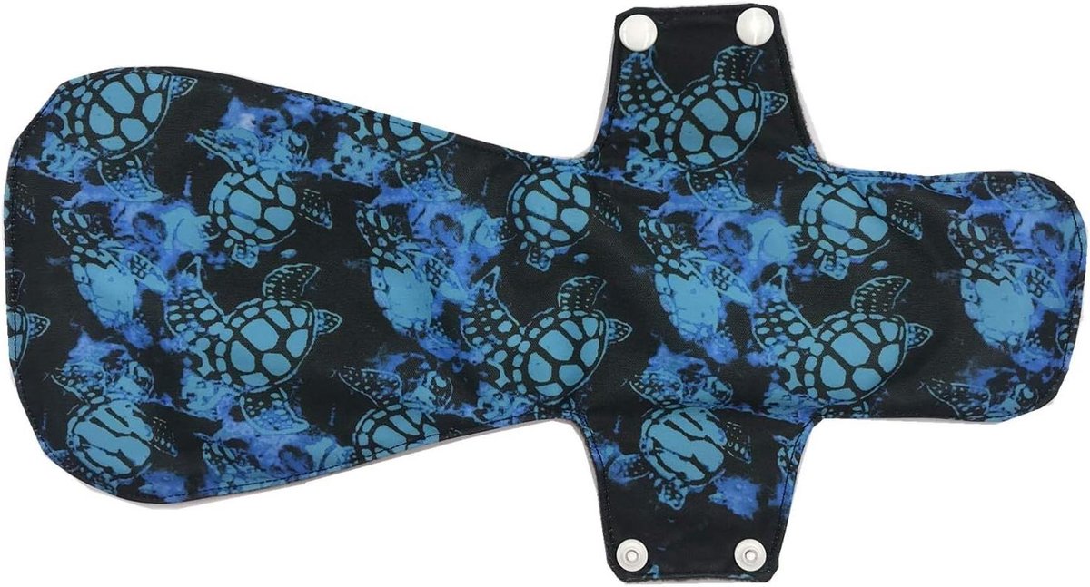 Herbruikbare Maandverband - Wasbaar Inlegkruisje - Menstruatie Hygiëne - Houtskool Bamboe Bovenlaag - 354 cm - Blauw