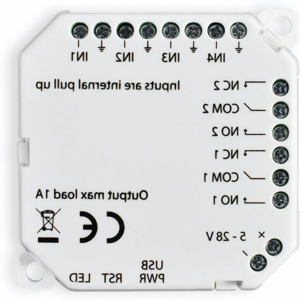 IO-Module - Input/output Module - Smart Home Integratie - Bedrade Apparaten Koppelen - 45 x 45 x 16 cm - Wit