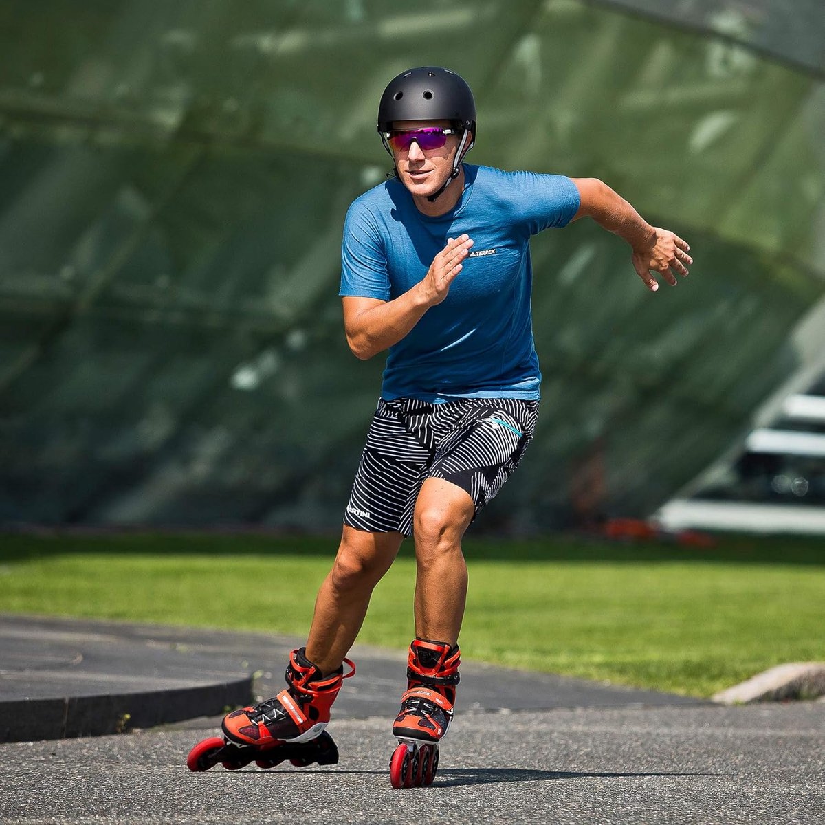 Inline Skates - Skeelers Rolschaatsen - Sportief Skaten - BOA Sluitingssysteem - 100 mm Wielmaat - Rood Zwart