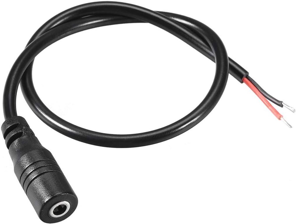 DC Stroom Connector - Adapter Kabel - Elektronica Reparatie - 30 cm Lengte - 35 mm x 135 mm - Zwart