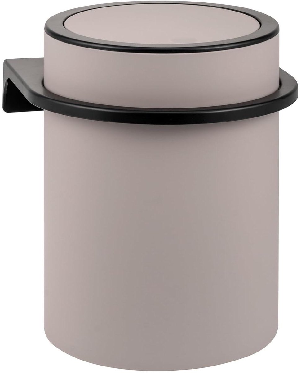 Cosmetica emmer - Afvalemmer badkamer - Hygiënisch werken - Softtouch oppervlak - 55 liter - Taupe