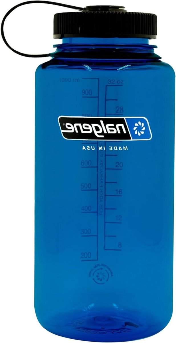 Waterfles - Drinkfles - Hydratatie Onderweg - Lekvrije Sluiting - 1 Liter - Blauw