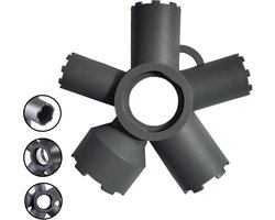 10-in-1 kraanbeluchter demontagetoolset, 1 universele zware beluchtersleutel, geschikt voor verborgen schroefdraadaerators/met behuizing aeratoren, geschikt voor M16.5 M18.5 M21.5 M22 M24 M28 TT TF STD-Stijl 1