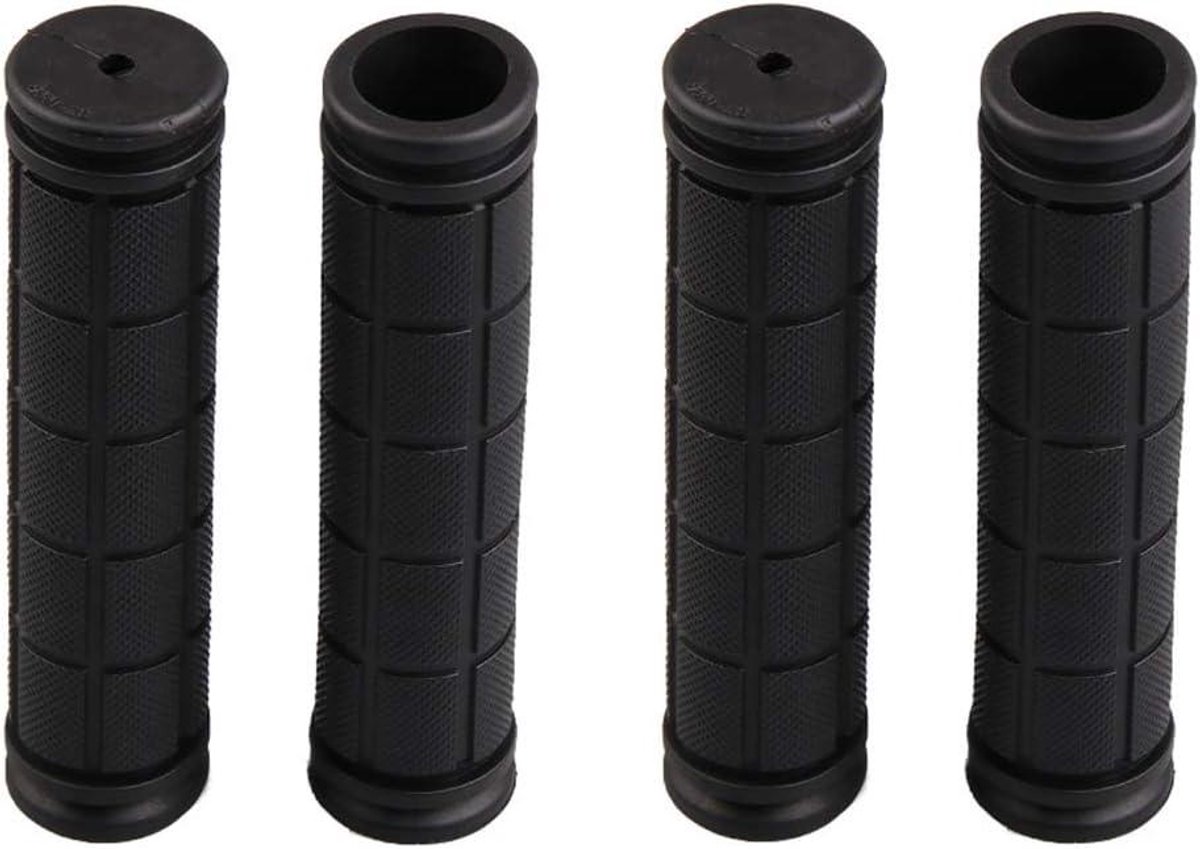 Fietsstuurhoezen - Handvatten Stuurrubber - Comfortabel Fietsen - Antislip Verhoogd Oppervlak - 120mm Lengte - Zwart