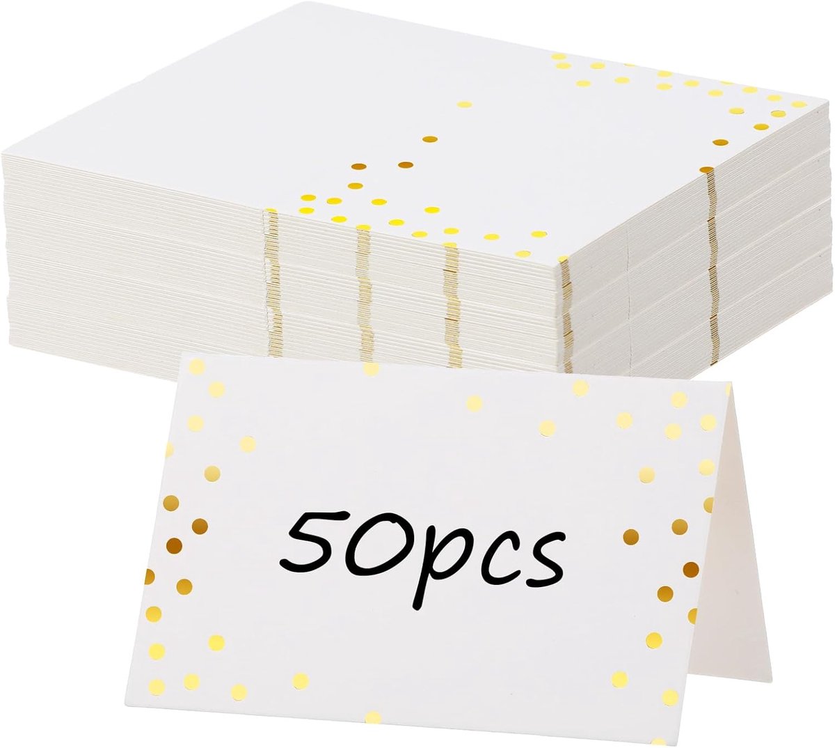 50 goudkleurige tafelnummers en naamplaatskaarten voor bruiloftsvoedseltafels, banquets en evenementen