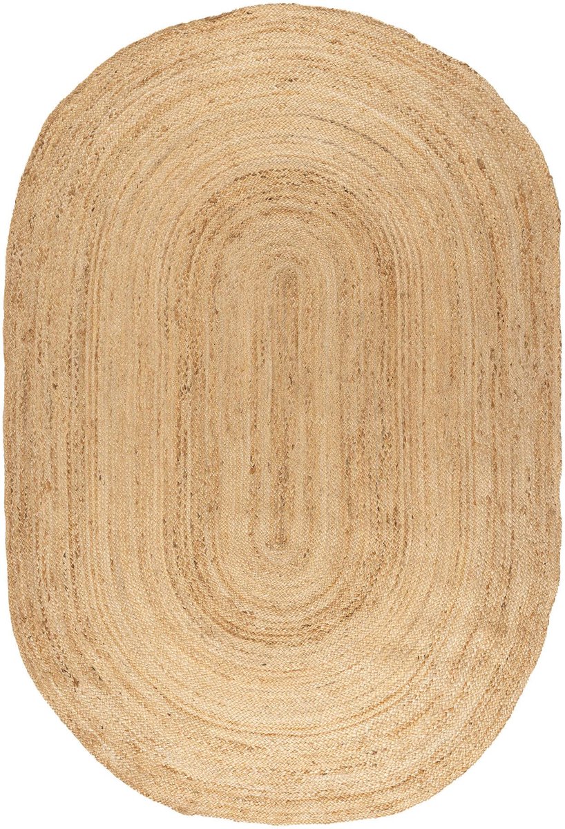 Jute Vloerkleed - Natuurlijk Kleed - Wonen Decoratie - Handgeweven Kwaliteit - 200x290cm - Naturel