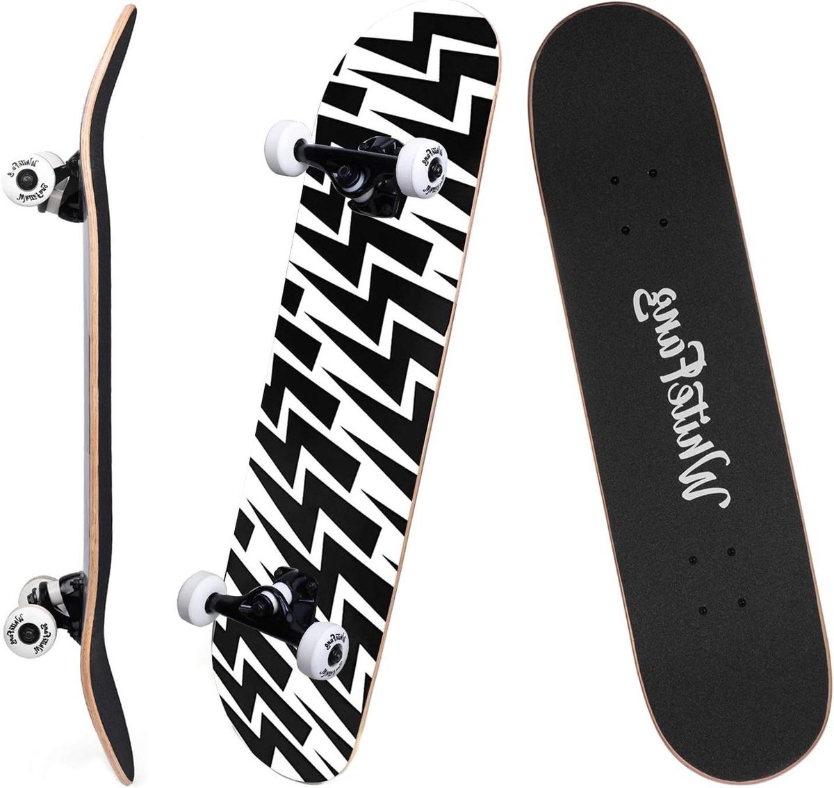 Compleet Skateboard Beginners Skateboard Trickboard Straatrijden 7-laags Esdoorn Dek 31 x 788 inch