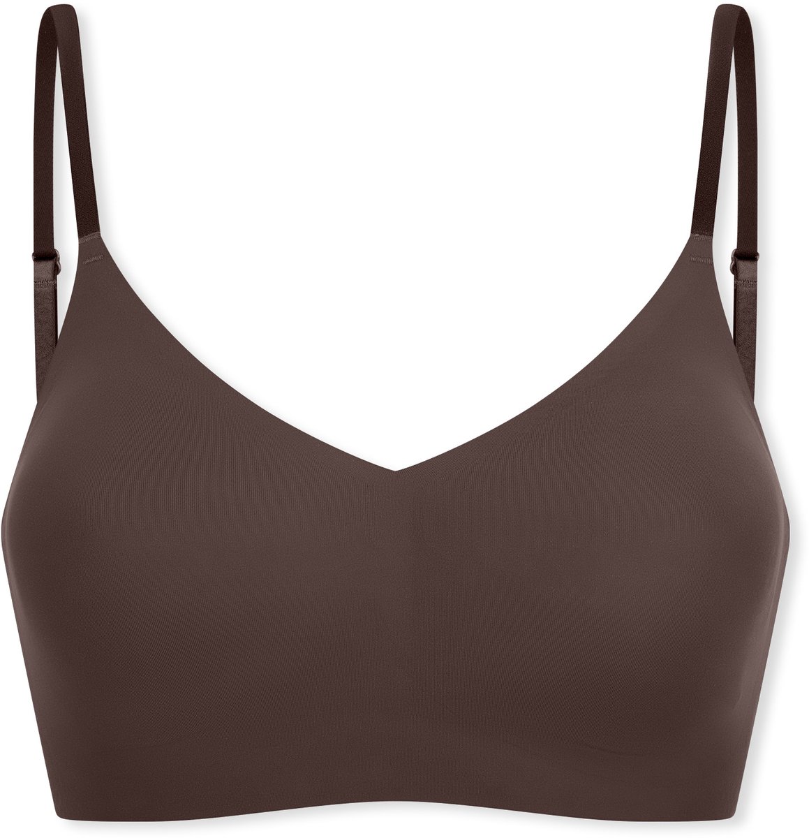Schiesser dames Invisible Soft bustier van microvezel met uitneembare pads (1-pack) - bralette - deep brown Bruin