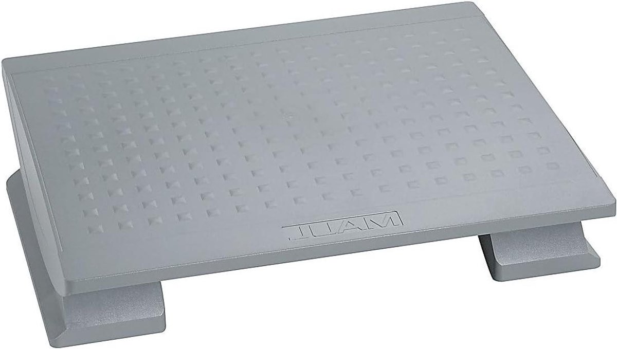 Ergonomische Voetensteun - Verstelbare Voetenbank - Comfortabel Werken - Traploos Verstelbaar - 45 x 39 cm - Grijs