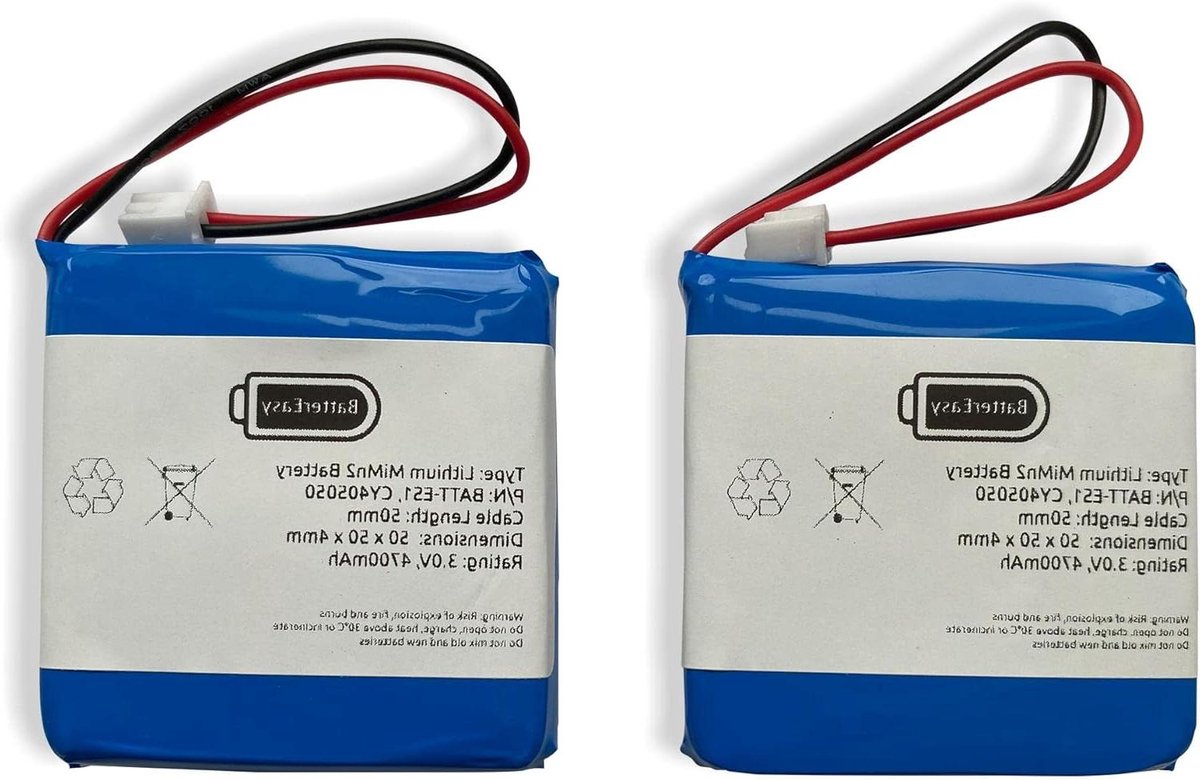 Sirene Batterij - Alarm Batterij - Beveiliging - Lithium Technologie - 4700 mAh - Wit