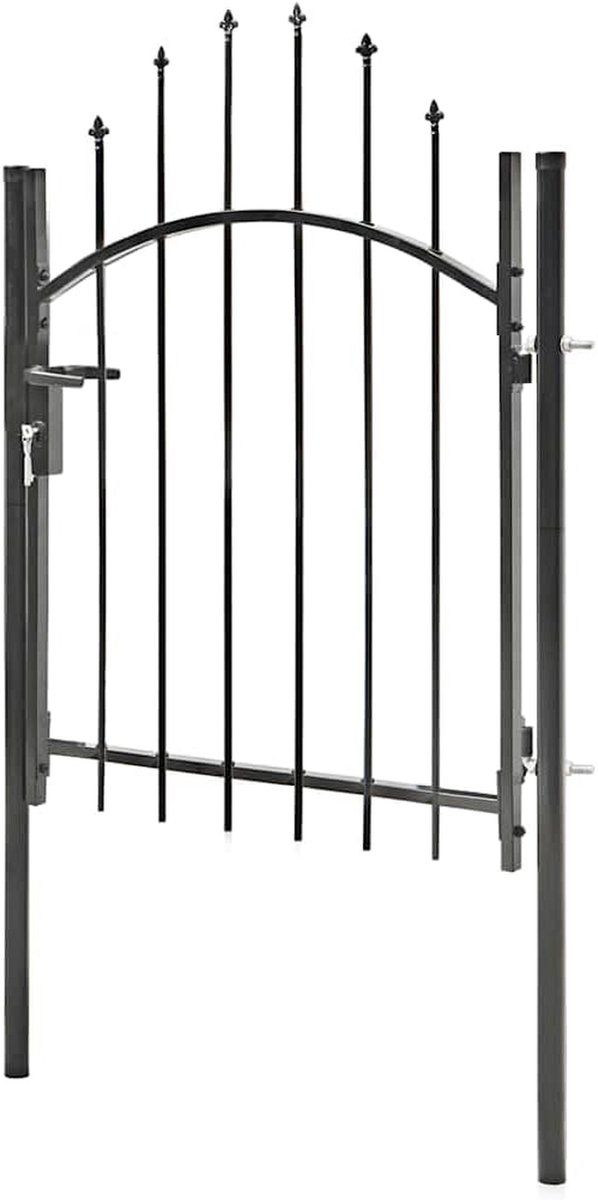 Tuinpoort Staal - Hekwerk Poort - Tuin Afscheiden - Gepoedercoat Staal - 1x15 m - Zwart