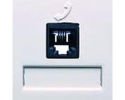 Wandcontact Telefoon - RJ11 Jack - Netwerk Aansluiten - BJC Sol Serie - Breed - Wit