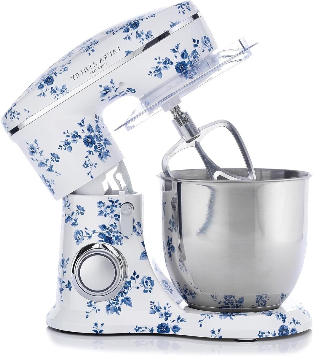 Keukenmachine met Bloemendessin - Mixer Deegmachine - Bakken en Mixen - Volledig Metalen Tandwielsysteem - 4.5 liter - China Rose