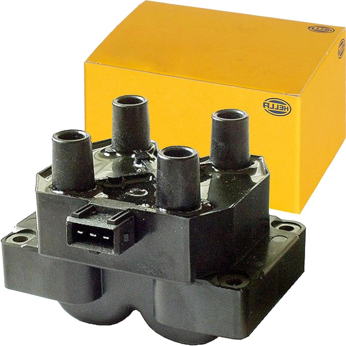 Bobine - Ontstekingsspoel Blokbobine - Motoronderhoud - 12 Volt Aansluiting - 12.8 x 9 x 9.5 cm - Zwart
