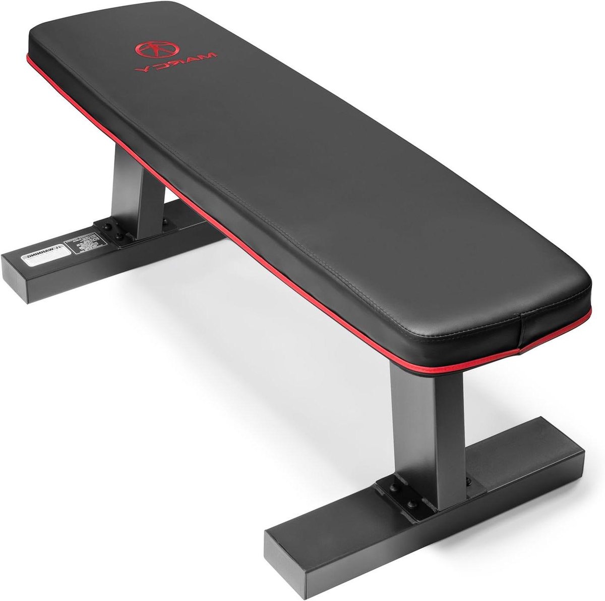 Platte Halterbank - Fitness Bank - Kracht Training - Stalen Frame - 109 cm - Zwart