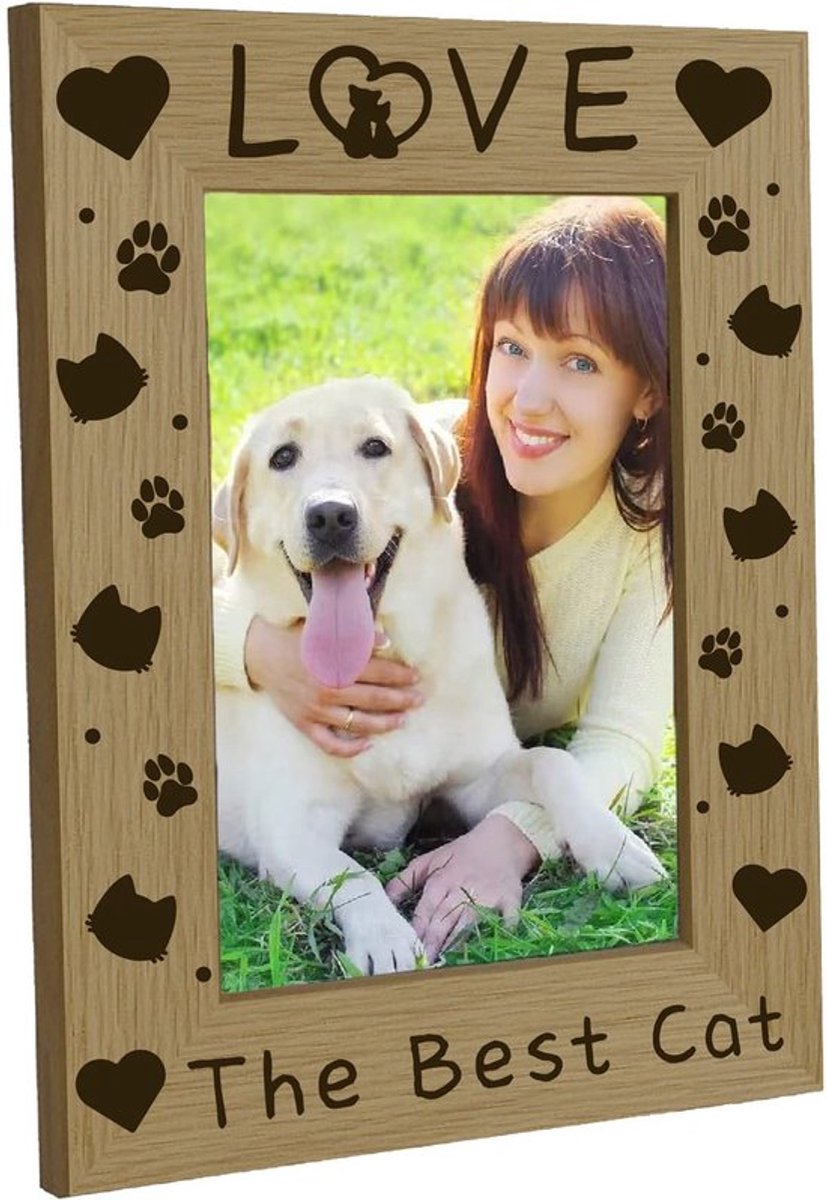 Store_8 - Kattenfoto - Fotolijsten - Gegraveerd Houten Frame - 4x6
