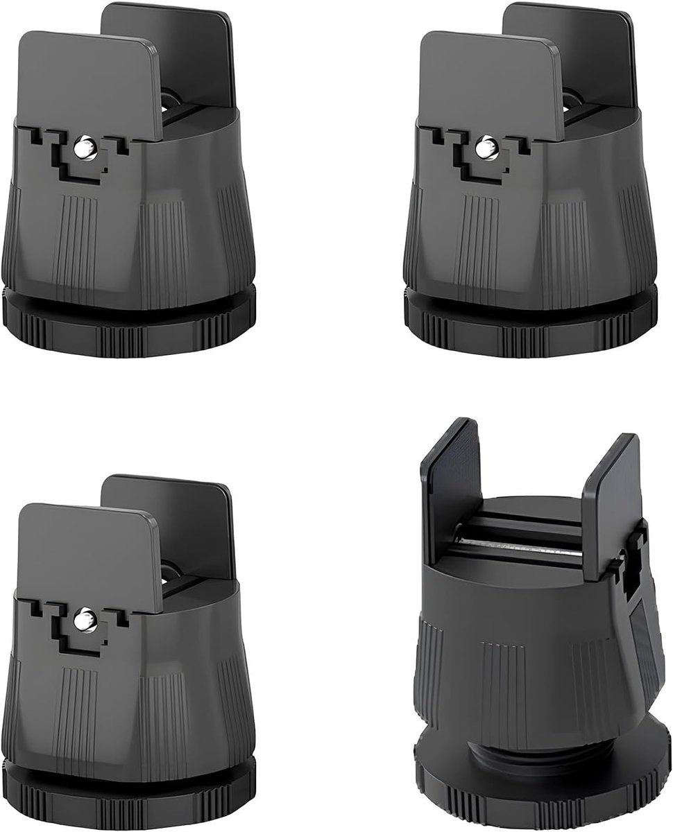 4 stuks verstelbare meubelverhogers, meubelverhogers 6 cm-8 cm, voor vierkante stoelpoten met een breedte van 10 mm-50 mm voor banken, salontafels, meubelvoetjes, steunpoten en verhoogde poten (zwart)