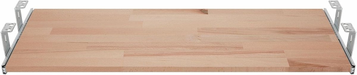 Toetsenbordlade met Plank - Uitschuifplank Bureau - Ergonomisch Werken - Automatische Vergrendeling - 600x300mm - Beuken