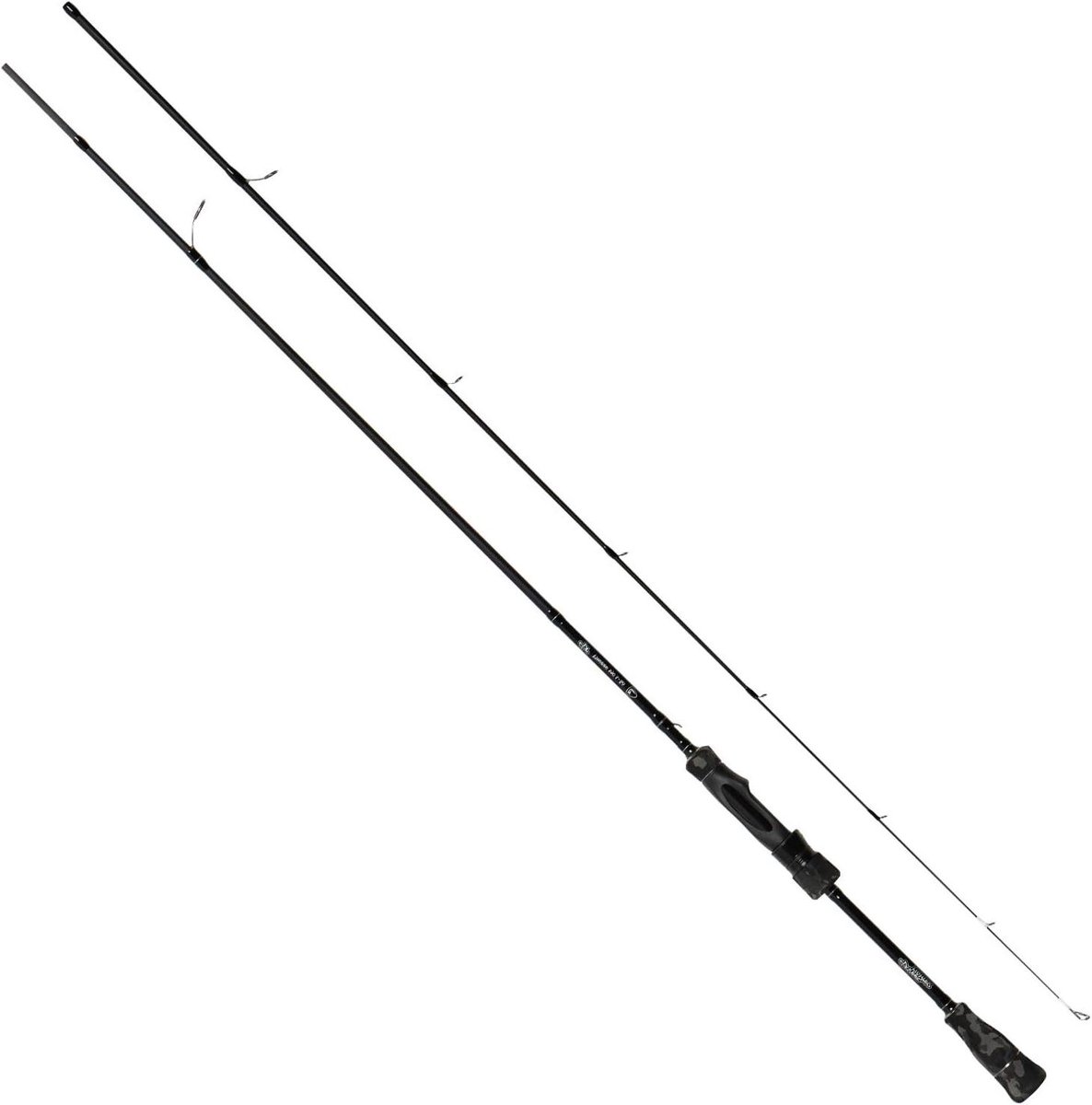 Spinhengel Finesse - Streetfishing Hengel - Vissen op Baars - Lichtreflecterende Top - 190 cm - Zwart