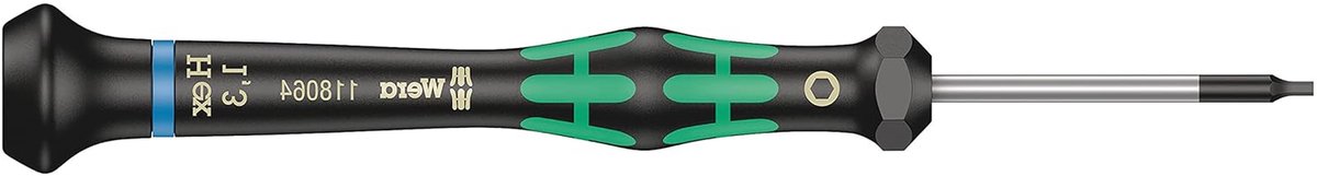 Precisie Schroevendraaier - Torx Schroevendraaier - Elektronica Reparatie - Hex-Plus Technologie - 1.3 x 40 mm - Zwart