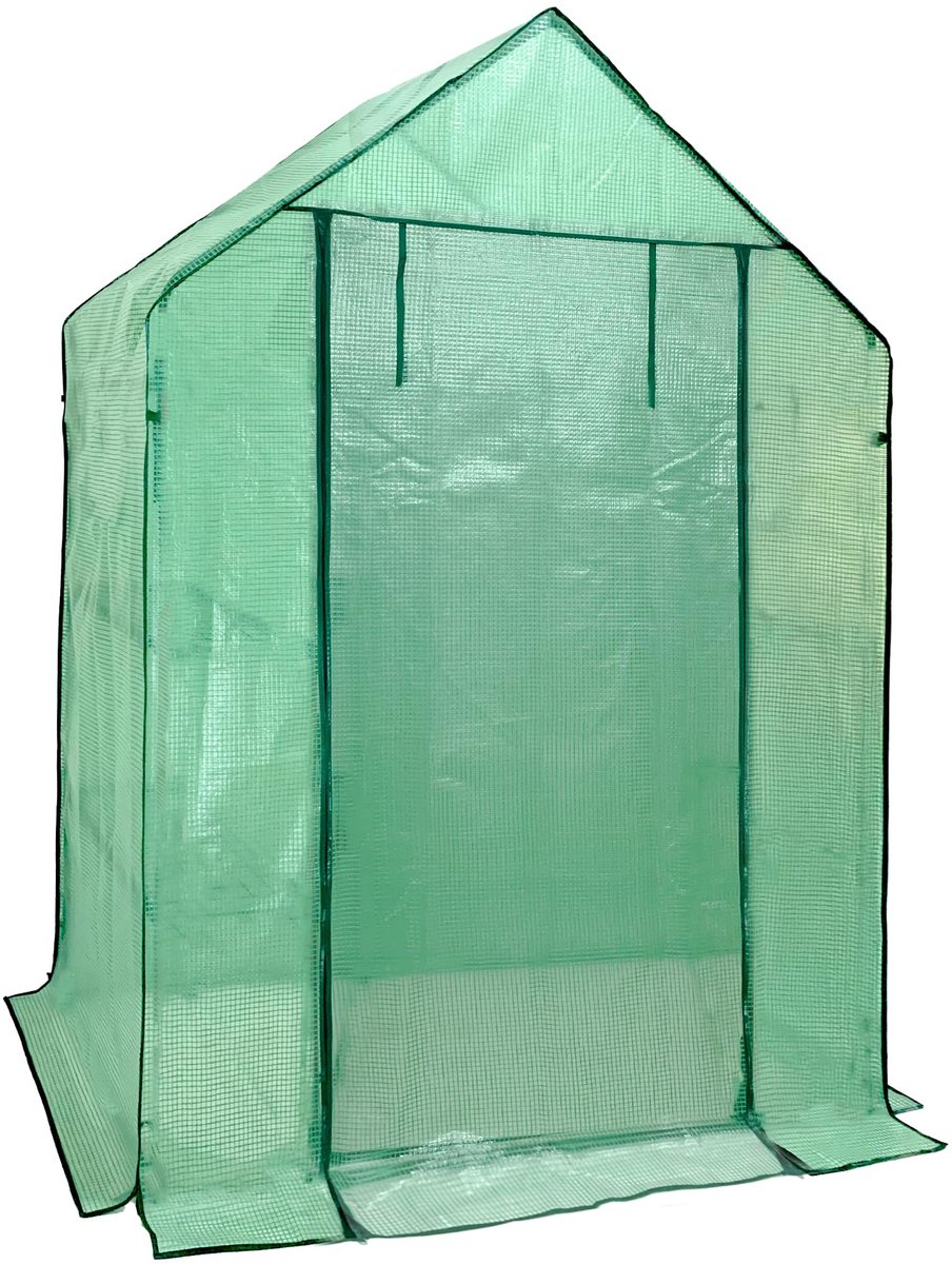 broeikas met PE dekking (Groene PE Cover (143×73×195cm))