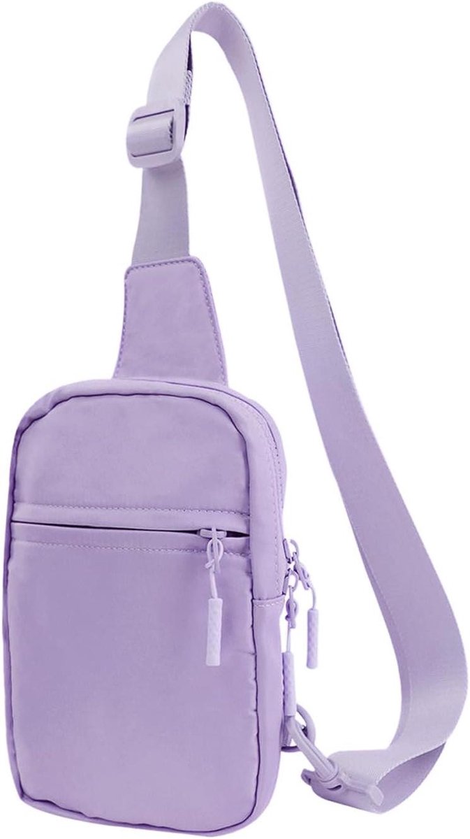 Schoudertas Dames - Telefoontasje - Dagelijks Gebruik - Waterdicht Nylon - 20 x 15 cm - Paars