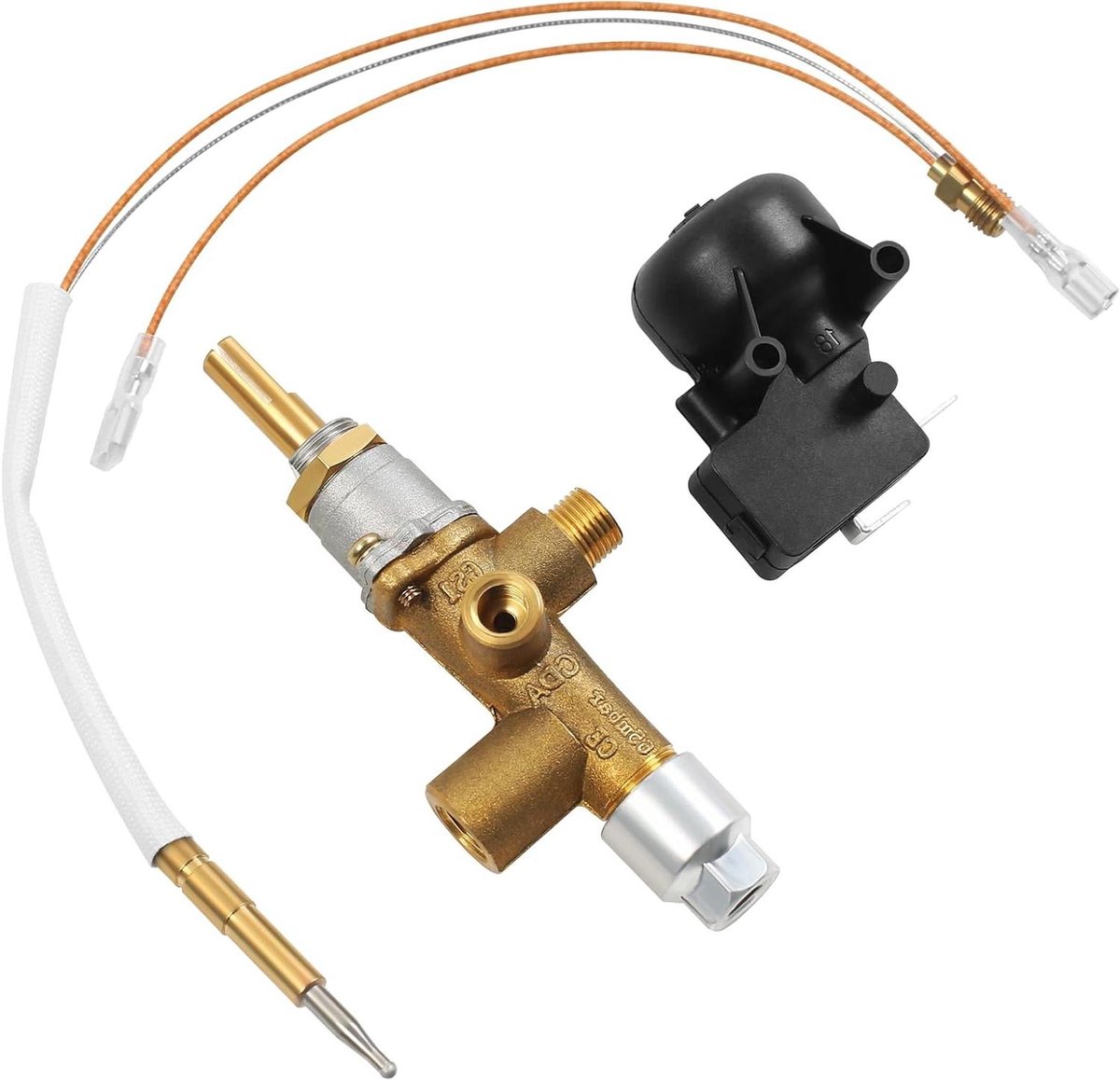Terrasverwarming Reparatieonderdelen - Gaskachel Controleventiel Thermokoppel - Veilig Verwarmen - Kantelfunctie Ingebouwd - 10 x 5 x 8 cm - Zwart