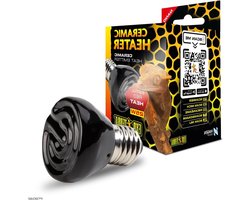 Keramische Warmtezender - Warmtebron Terrarium - Reptielen Verzorgen - Natuurlijke Infraroodwarmte - Nano 25W - Zwart