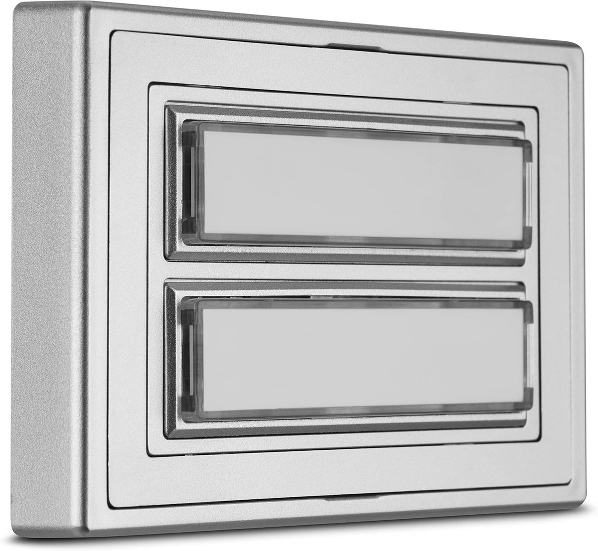 Bel Drukker - Dubbele Bel - Deur Installatie - Verlichtbaar - 100x70mm - Wit