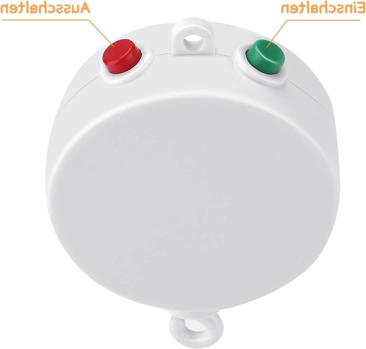 Baby Muziekdoos - Bed Mobiel - Baby Vermaken - 12 Melodieën - 7 cm - Wit