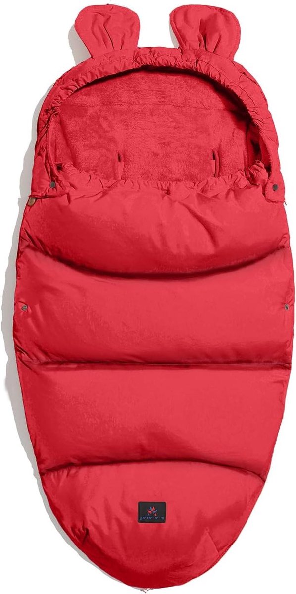 Voetenzak Kinderwagen - Babyslaapzak - Buiten Reizen - Waterdicht Koraalfleece - 100x48cm - Rood