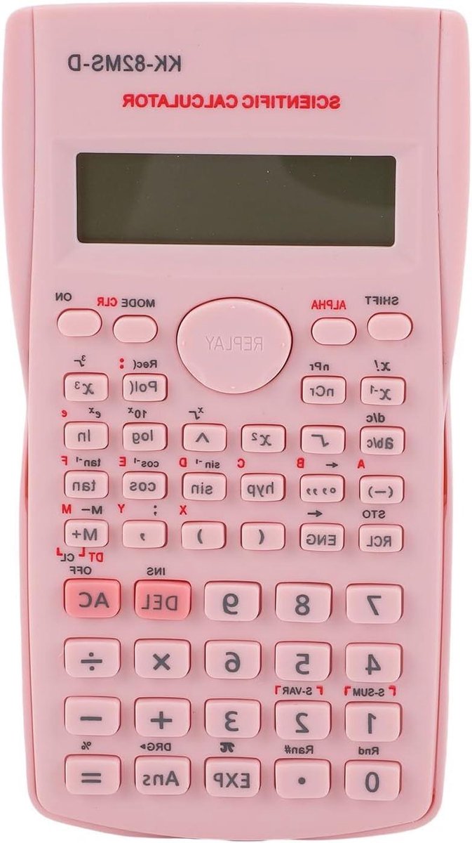 Rekenmachine - Wetenschappelijke Calculator - Studie en Examens - 240 Functies - 12 Cijfers - Sakura Roze