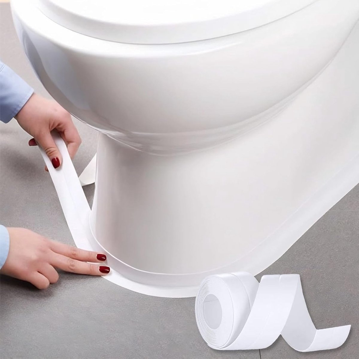 1 rol zelfklevende voegafdichtingstape - 2,2 cm ×1,5 m - Water- en stofbestendig - Knipbaar PVC - Geschikt voor aanrechtbladen, toiletten, badkamers, doucheruimtes, badkuipen en muren - Wit