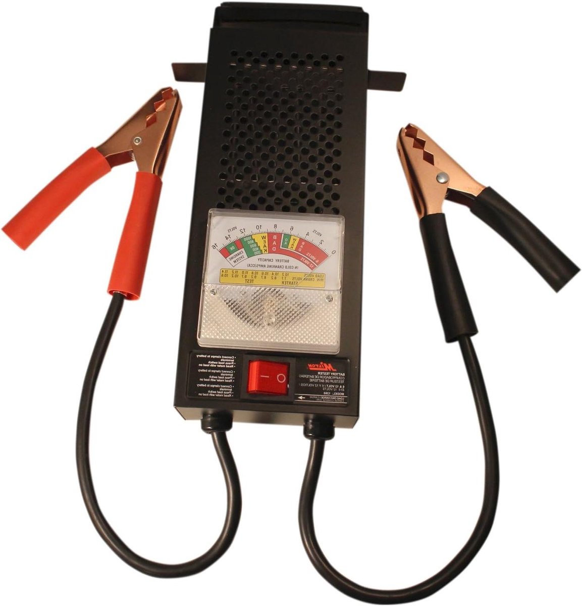 Accutester - Batterij Tester - Auto Onderhoud - 12 Volt Systeem - 38.1 cm - Zwart