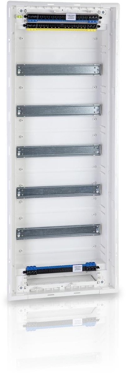Verdeelkast - Stoppenkast Inbouw - Elektrische Installatie - Metalen Frame en Deur - 60 Groepen - Wit