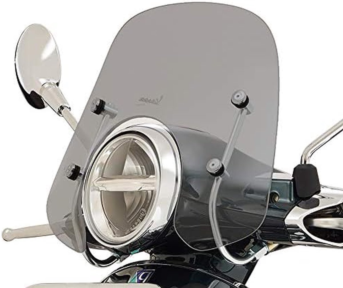 Windscherm Cruiser - Voorruit Getint - Motor Bescherming - Hoge Kwaliteit Methacrylaat - 170 mm x 470 mm - Getint