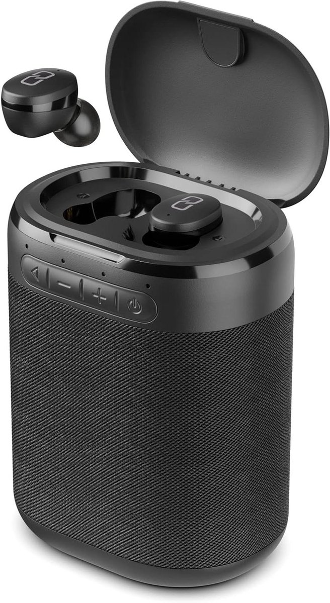 Draagbare Speaker - Muziekbox - Muziek Luisteren - Waterdicht Ontwerp - 10 cm Hoog - Zwart