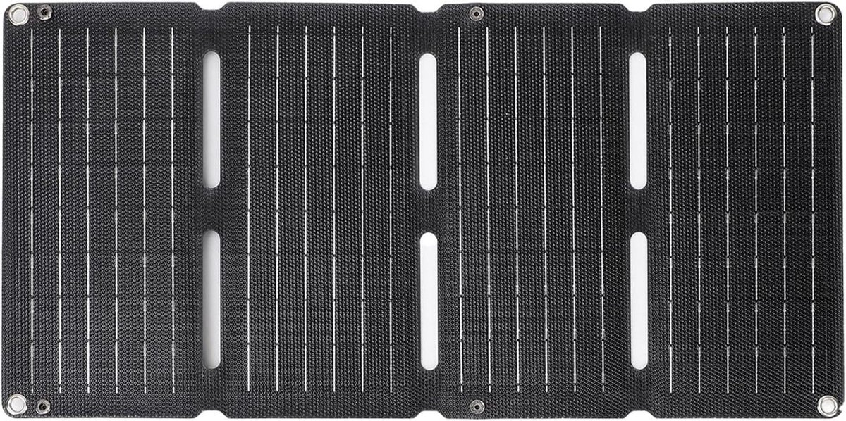 Draagbaar Zonnepaneel - Opvouwbaar Oplader - Outdoor Energie - Dubbele USB Output - 80 Watt - Zwart